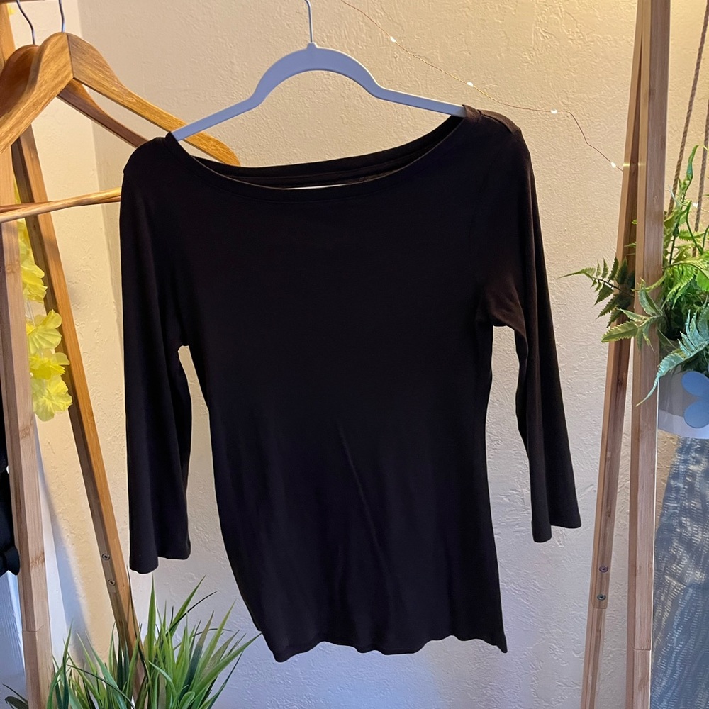Long Sleeve Shirt, Brown, Merona
